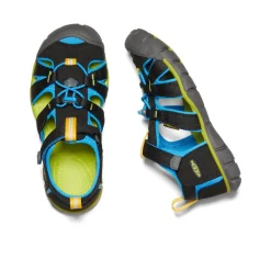 Kids KEEN Sandals<Big Kids' Seacamp Ii Cnx | Black/Brilliant Blue