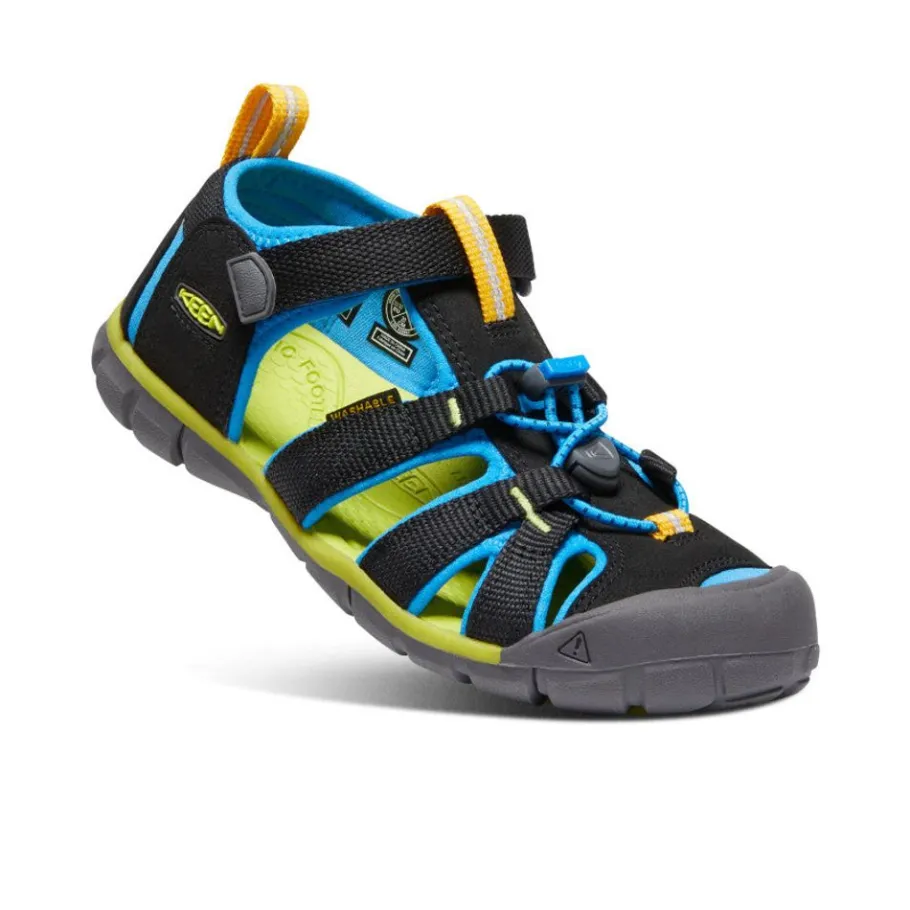 Kids KEEN Sandals<Big Kids' Seacamp Ii Cnx | Black/Brilliant Blue