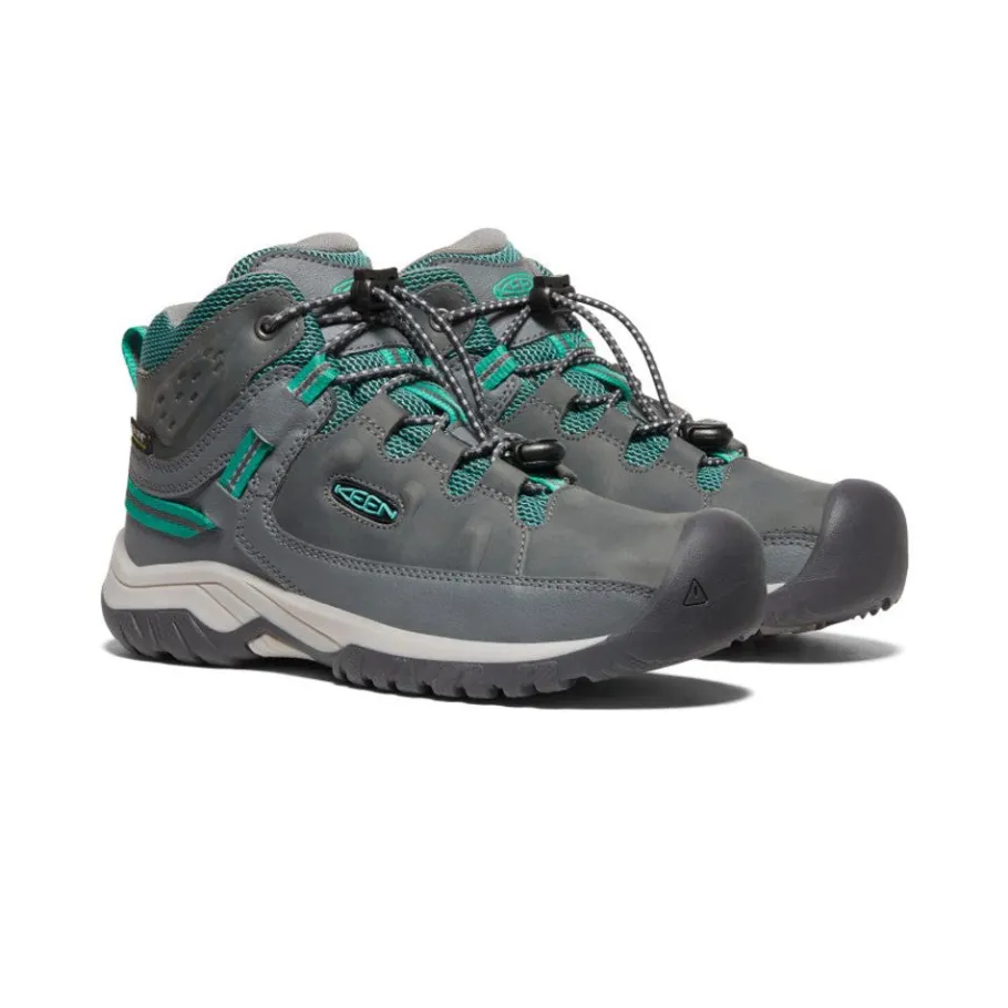 Kids KEEN Boots<Big Kids' Targhee Waterproof Boot | Steel Grey/Porcelain