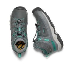 Kids KEEN Boots<Big Kids' Targhee Waterproof Boot | Steel Grey/Porcelain