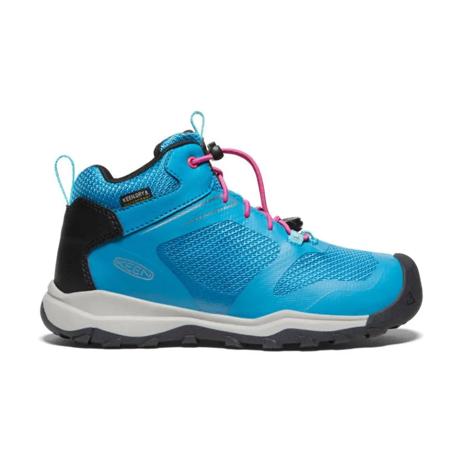 Kids KEEN Boots<Big Kids' Wanduro Waterproof Boot | Fjord Blue/Fuchsia Purple