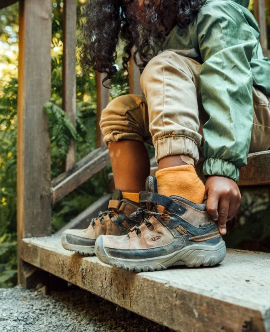 Kids KEEN Boots<Little Kids' Targhee Waterproof Boot | Dark Earth/Golden Brown