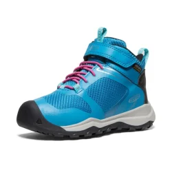Kids KEEN Boots<Little Kids' Wanduro Waterproof Boot | Fjord Blue/Fuchsia Purple