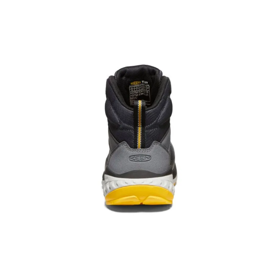 Men KEEN Work Boots & Shoes<Men'S Arvada Mid Work Sneaker (Carbon-Fiber Toe) | Black/ Yellow