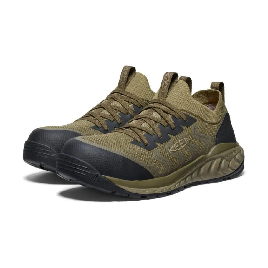 Men KEEN Work Boots & Shoes<Men'S Arvada Shift Work Sneaker (Carbon-Fiber Toe) | Martini Olive/Black