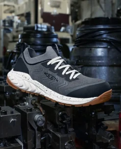 Men KEEN Work Boots & Shoes<Men'S Arvada Shift Work Sneaker (Carbon-Fiber Toe) | Steel Grey/Gum