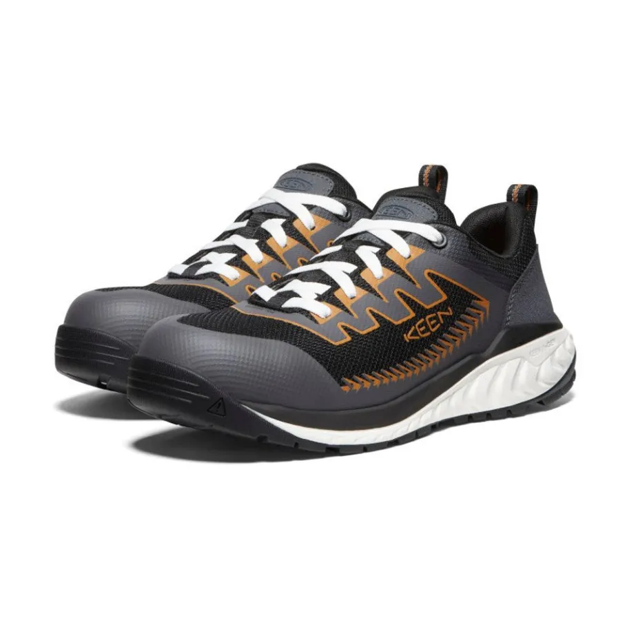 Men KEEN Work Boots & Shoes<Men'S Arvada Work Sneaker (Carbon-Fiber Toe) | Black/Curry
