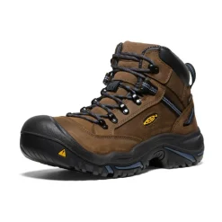Men KEEN Work Boots & Shoes<Men'S Braddock Al Waterproof Mid (Steel Toe) | Bison/Ensign Blue