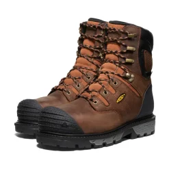 Men KEEN Work Boots & Shoes<Men'S Camden 8" Insulated Waterproof Boot (Carbon-Fiber Toe) | Leather Brown/Black