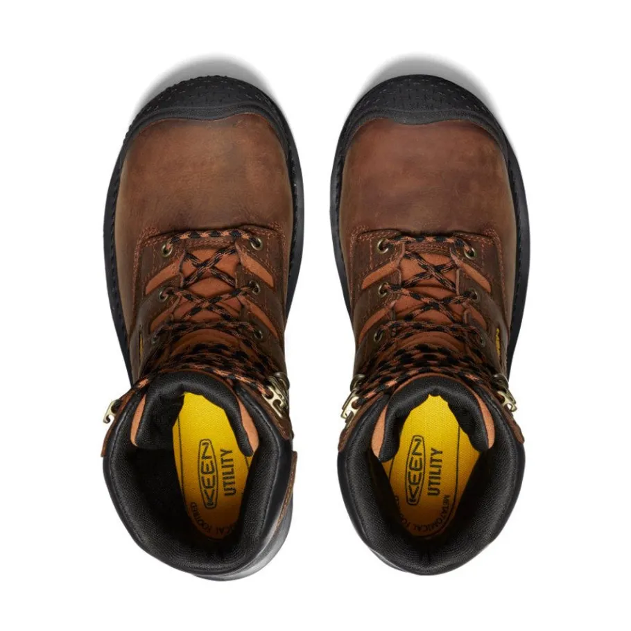 Men KEEN Work Boots & Shoes<Men'S Camden 8" Waterproof Boot (Carbon-Fiber Toe) | Leather Brown/Black