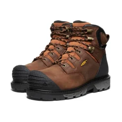 Men KEEN Work Boots & Shoes<Men'S Camden 6" Waterproof Boot (Carbon-Fiber Toe) | Leather Brown/Black