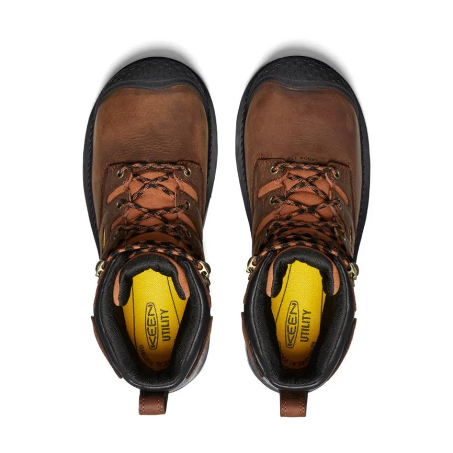 Men KEEN Work Boots & Shoes<Men'S Camden 6" Waterproof Boot Int Met (Carbon-Fiber Toe) | Leather Brown/Black