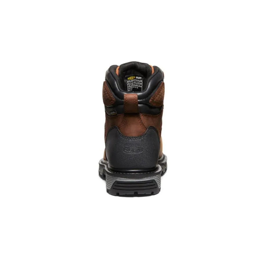 Men KEEN Work Boots & Shoes<Men'S Camden 6" Waterproof Boot Int Met (Carbon-Fiber Toe) | Leather Brown/Black