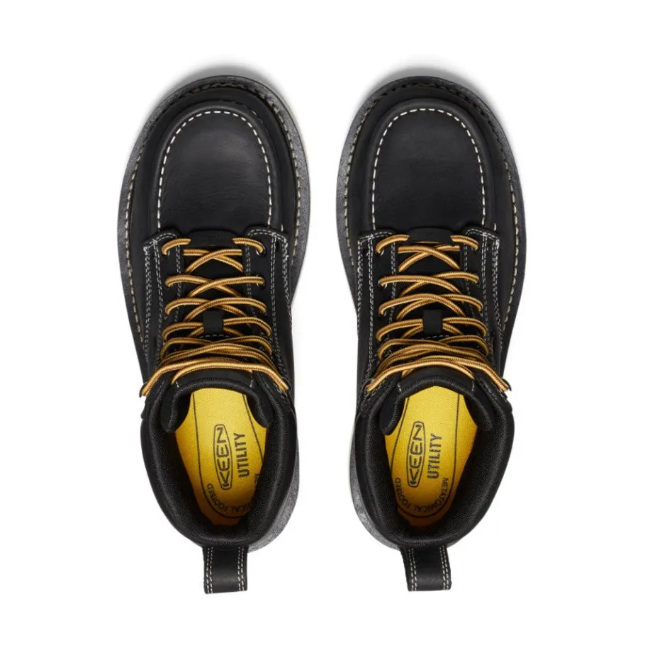 Men KEEN Work Boots & Shoes<Men'S Cincinnati 6" Waterproof 90° Heel Boot (Carbon-Fiber Toe) | Black/Sandshell
