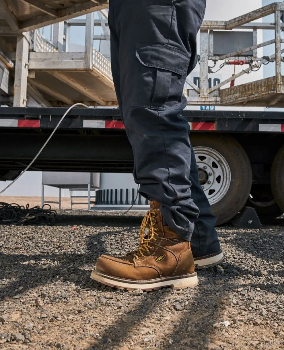 Men KEEN Work Boots & Shoes<Men'S Cincinnati 8" Waterproof 90° Heel Boot (Carbon-Fiber Toe) | Belgian/Sandshell