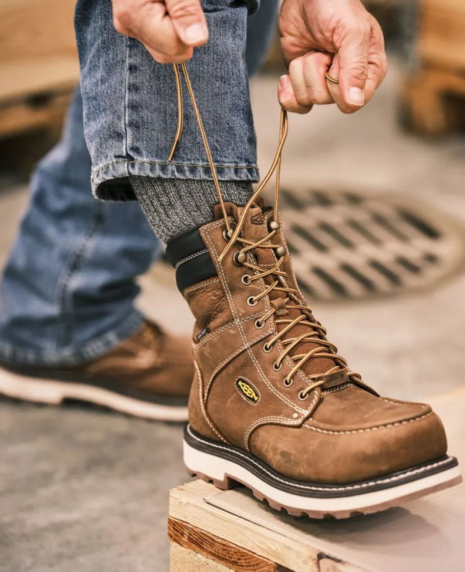 Men KEEN Work Boots & Shoes<Men'S Cincinnati 8" Waterproof 90° Heel Boot (Carbon-Fiber Toe) | Belgian/Sandshell