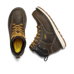Men KEEN Work Boots & Shoes<Men'S Cincinnati 6" Waterproof Boot (Carbon-Fiber Toe) | Dark Chocolate/Sandshell