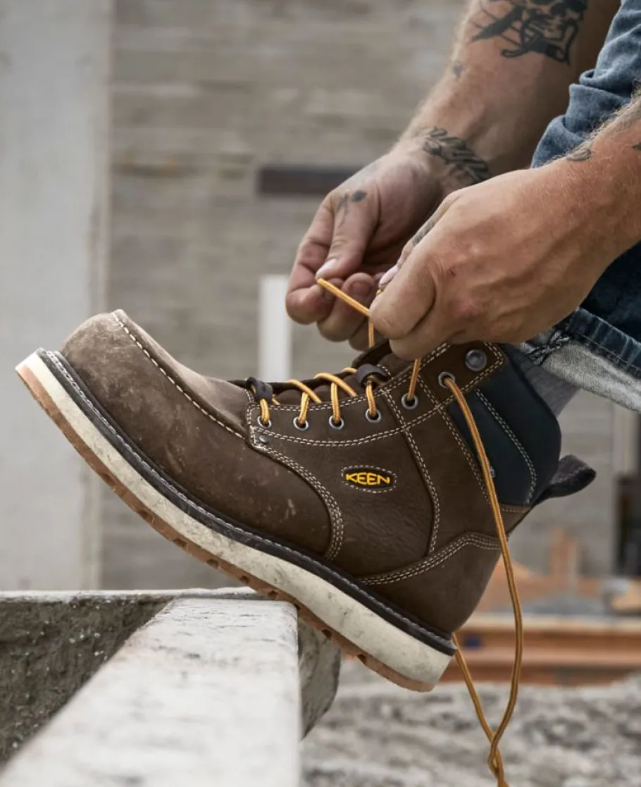 Men KEEN Work Boots & Shoes<Men'S Cincinnati 6" Waterproof Boot (Carbon-Fiber Toe) | Dark Chocolate/Sandshell