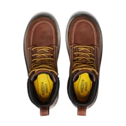 Men KEEN Work Boots & Shoes<Men'S Cincinnati 6" Waterproof 90° Heel Boot (Soft Toe) | Tuscan Red/Sandshell