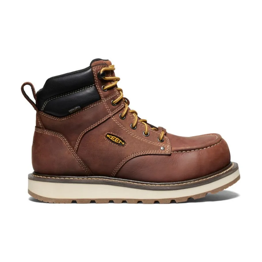 Men KEEN Work Boots & Shoes<Men'S Cincinnati 6" Waterproof Boot (Carbon-Fiber Toe) | Tuscan Red/Sandshell
