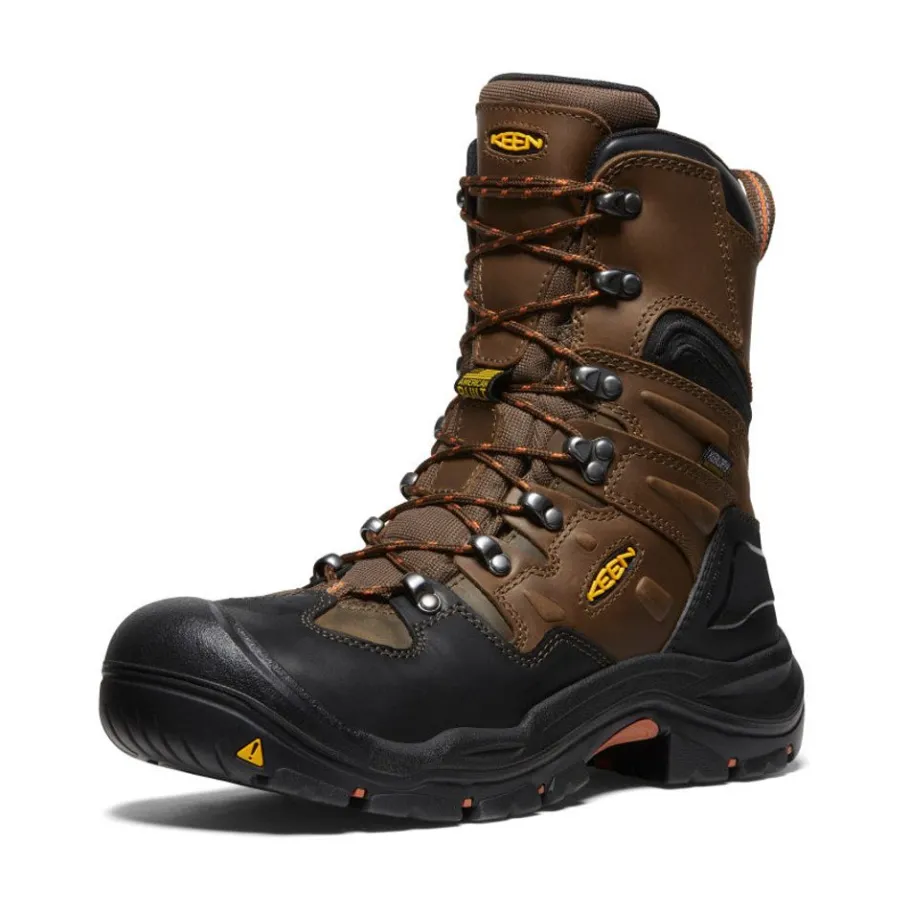 Men KEEN Work Boots & Shoes<Men'S Coburg 8" Waterproof Boot (Steel Toe) | Cascade Brown/Brindle