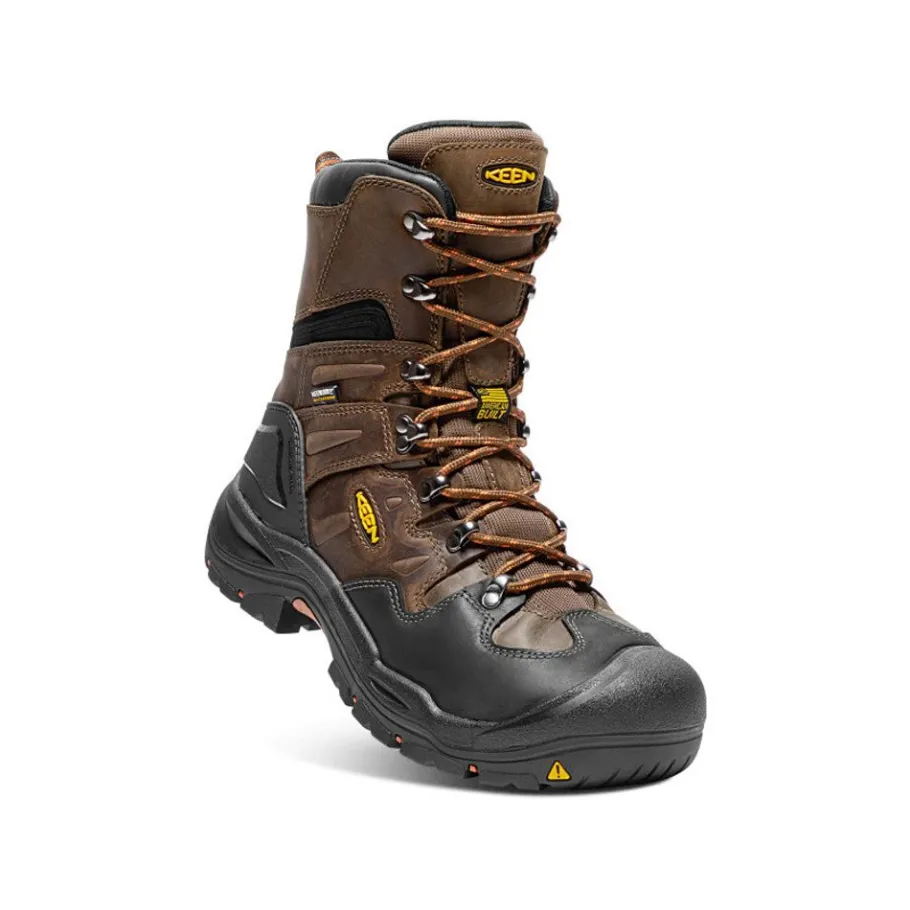 Men KEEN Work Boots & Shoes<Men'S Coburg 8" Waterproof Boot (Steel Toe) | Cascade Brown/Brindle