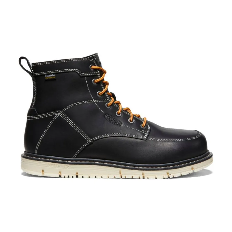 Men KEEN Work Boots & Shoes<Men'S Csa San Jose 6" Waterproof Boot (Aluminum Toe) | Black/Off White