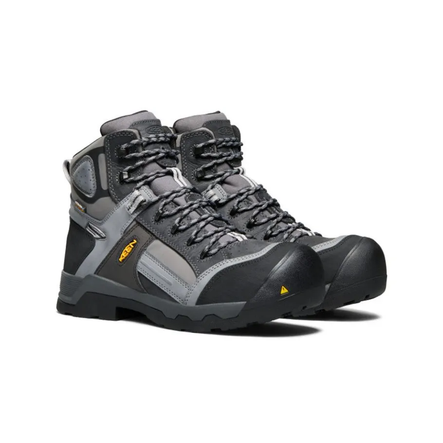 Men KEEN Work Boots & Shoes<Men'S Davenport 6" Insulated Waterproof Boot (Composite Toe) | Magnet/Steel Grey