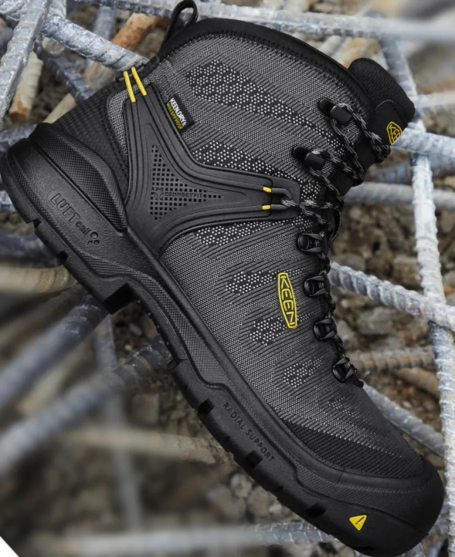 Men KEEN Work Boots & Shoes<Men'S Dearborn 6" Waterproof Boot (Carbon-Fiber Toe) | Black/Steel Grey