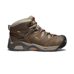 Men KEEN Work Boots & Shoes<Men'S Detroit Xt Waterproof Boot (Soft Toe) | Black Olive/Leather Brown