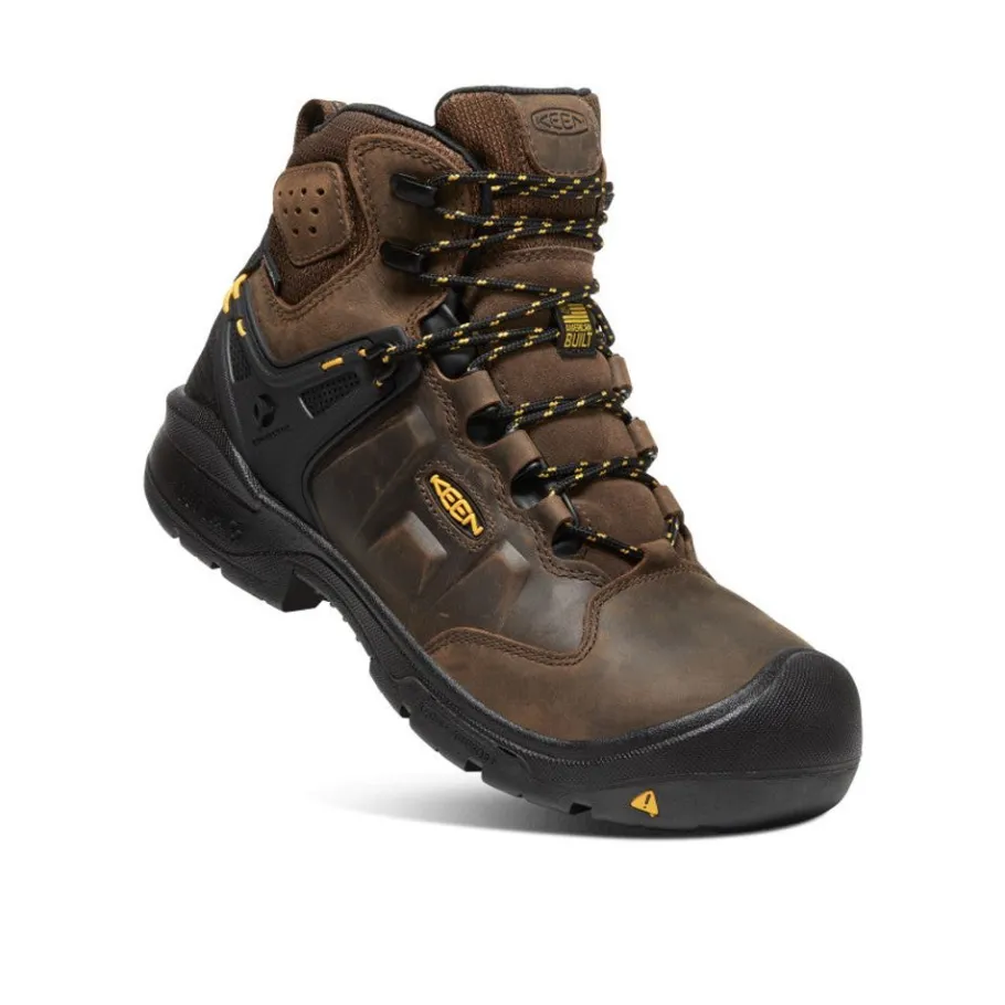 Men KEEN Work Boots & Shoes<Men'S Dover 6" Waterproof (Carbon-Fiber Toe) | Dark Earth/Black