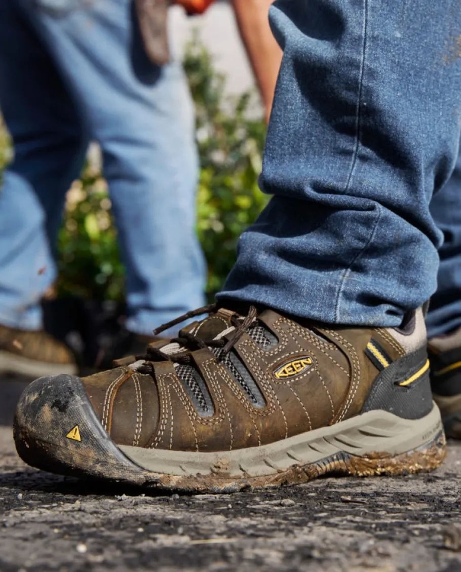 Men KEEN Work Boots & Shoes<Men'S Flint Ii (Soft Toe) | Cascade Brown/Golden Rod