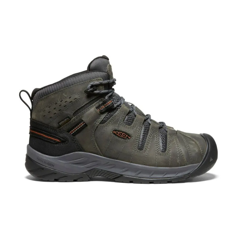 Men KEEN Work Boots & Shoes<Men'S Flint Ii Waterproof Mid (Soft Toe) | Steel Grey/Tortoise Shell