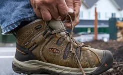 Men KEEN Work Boots & Shoes<Men'S Flint Ii Waterproof Mid (Soft Toe) | Steel Grey/Tortoise Shell