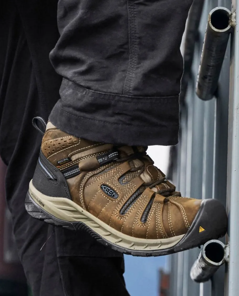 Men KEEN Work Boots & Shoes<Men'S Flint Ii Waterproof Boot (Steel Toe) | Cascade Brown/Orion Blue