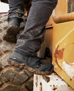 Men KEEN Work Boots & Shoes<Men'S Independence 6" Waterproof Boot (Carbon Fiber Toe) | Black/Black
