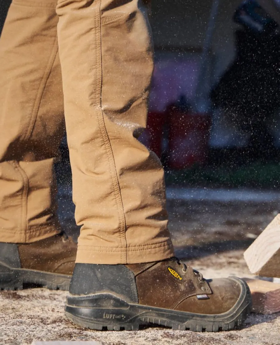 Men KEEN Work Boots & Shoes<Men'S Independence 8" Waterproof Boot (Soft Toe) | Dark Earth/Black