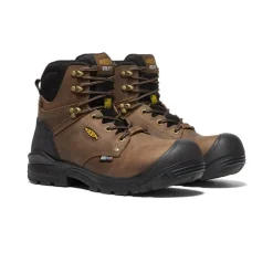 Men KEEN Work Boots & Shoes<Men'S Independence 6" Waterproof Boot (Carbon Fiber Toe) | Dark Earth/Black