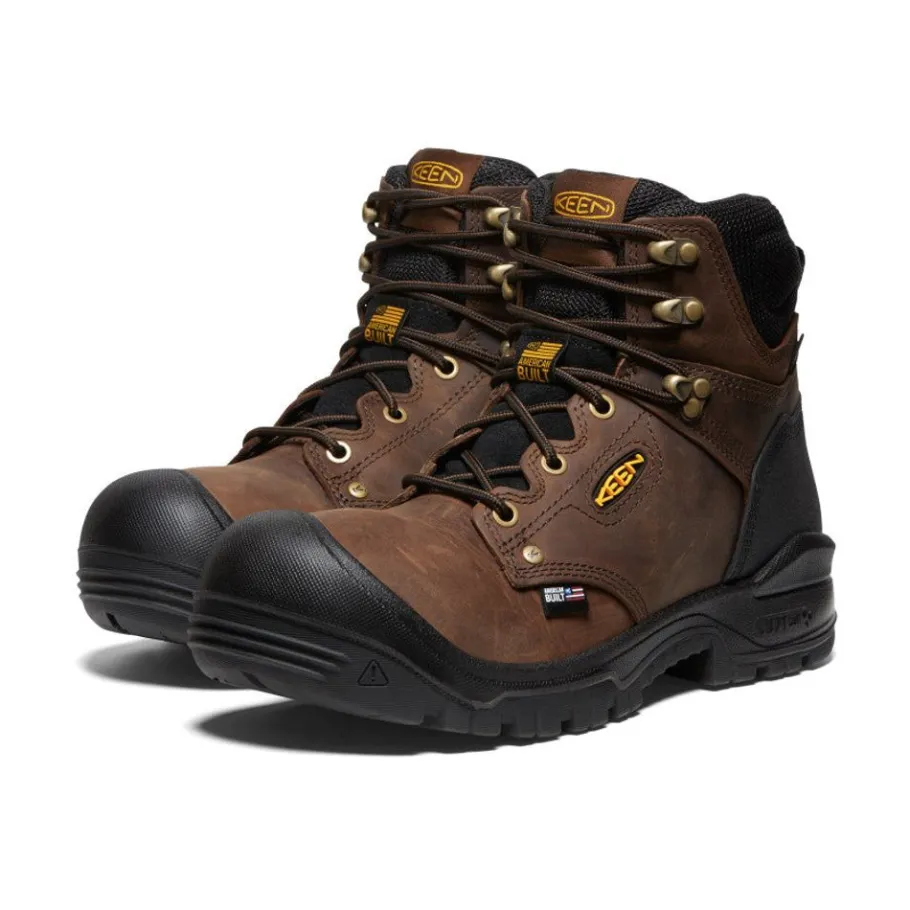 Men KEEN Work Boots & Shoes<Men'S Independence 6" Waterproof Boot (Soft Toe) | Dark Earth/Black