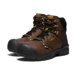 Men KEEN Work Boots & Shoes<Men'S Independence 6" Waterproof Internal Met (Carbon-Fiber Toe) | Dark Earth/Black