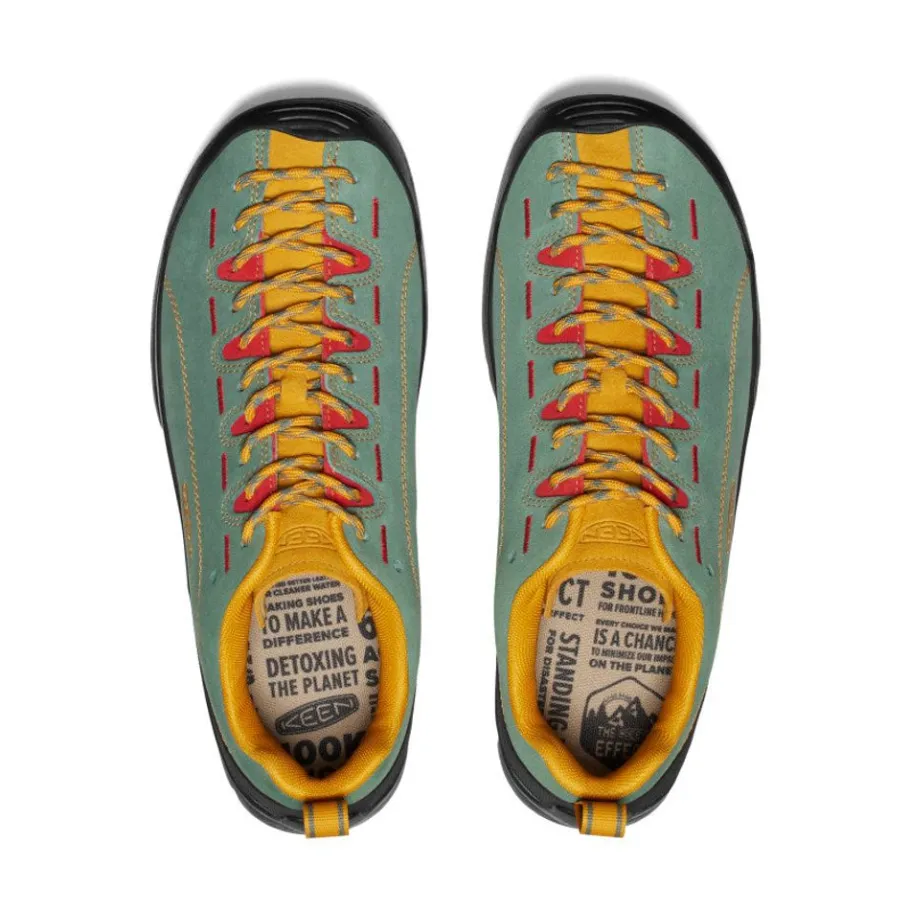 Men KEEN Shoes<Men'S Jasper Suede Sneakers | Dark Forest/Golden Yellow