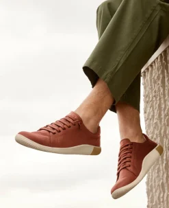 Men KEEN Slip-Ons<Men'S Knx Leather Sneaker | Tortoise Shell/Plaza Taupe