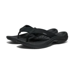 Men KEEN Slip-Ons<Men'S Kona Leather Flip-Flop | Black/Steel Grey