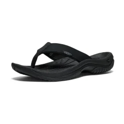 Men KEEN Slip-Ons<Men'S Kona Leather Flip-Flop | Black/Steel Grey