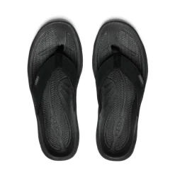 Men KEEN Slip-Ons<Men'S Kona Leather Flip-Flop | Black/Steel Grey