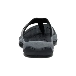 Men KEEN Slip-Ons<Men'S Kona Leather Flip-Flop | Steel Grey/Black
