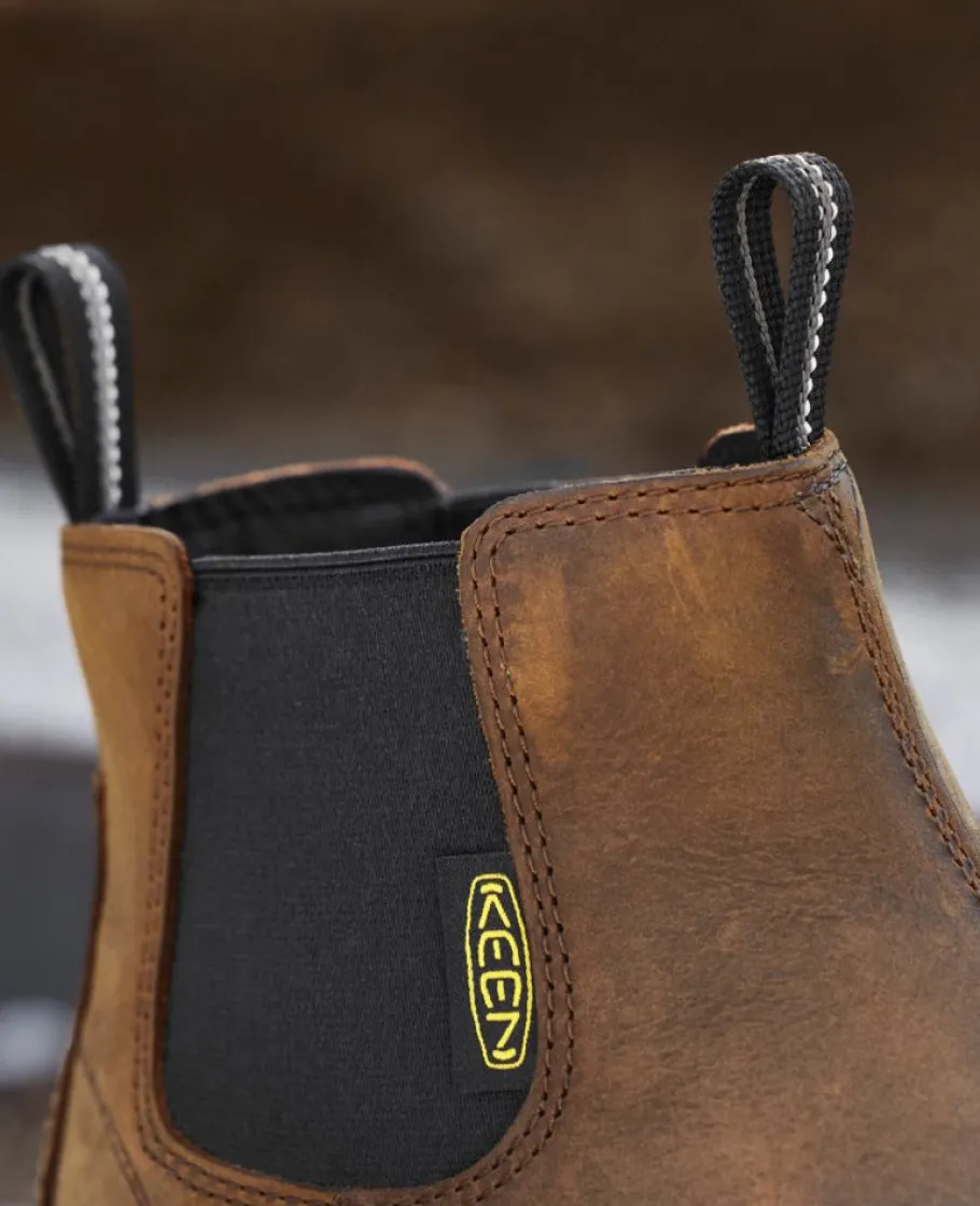 Men KEEN Work Boots & Shoes<Men'S Lansing Chelsea (Steel Toe) | Dark Earth/Black