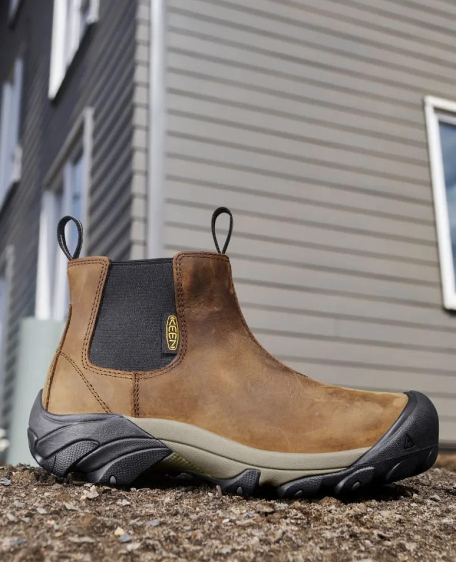 Men KEEN Work Boots & Shoes<Men'S Lansing Chelsea (Steel Toe) | Dark Earth/Black