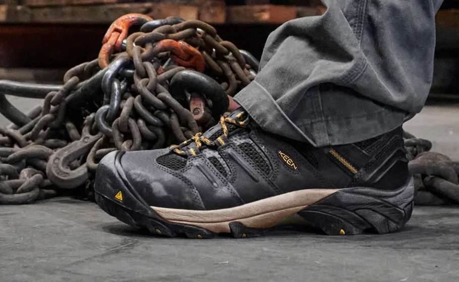 Men KEEN Work Boots & Shoes<Men'S Lansing Mid Waterproof (Steel Toe) | Cascade Brown/Brindle