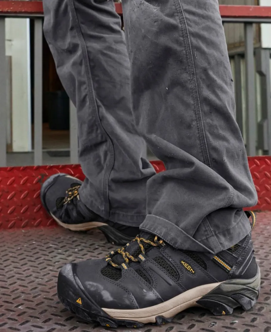 Men KEEN Work Boots & Shoes<Men'S Lansing Mid Waterproof (Steel Toe) | Cascade Brown/Brindle